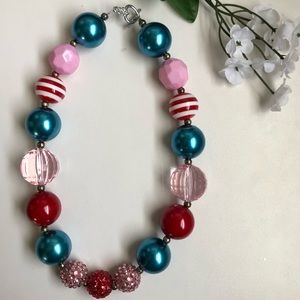 Custom girls necklace chunky beads